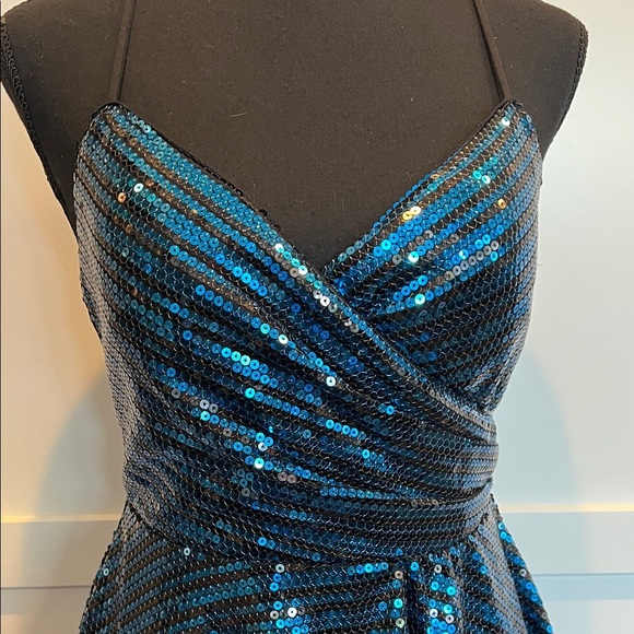City Studio Dresses & Skirts - City Studio Sparkling Black and Blue Mini Dress